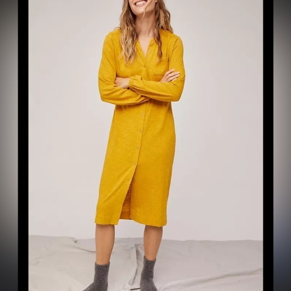 Anthropologie- Saturday/ Sunday long button down dress / XS
